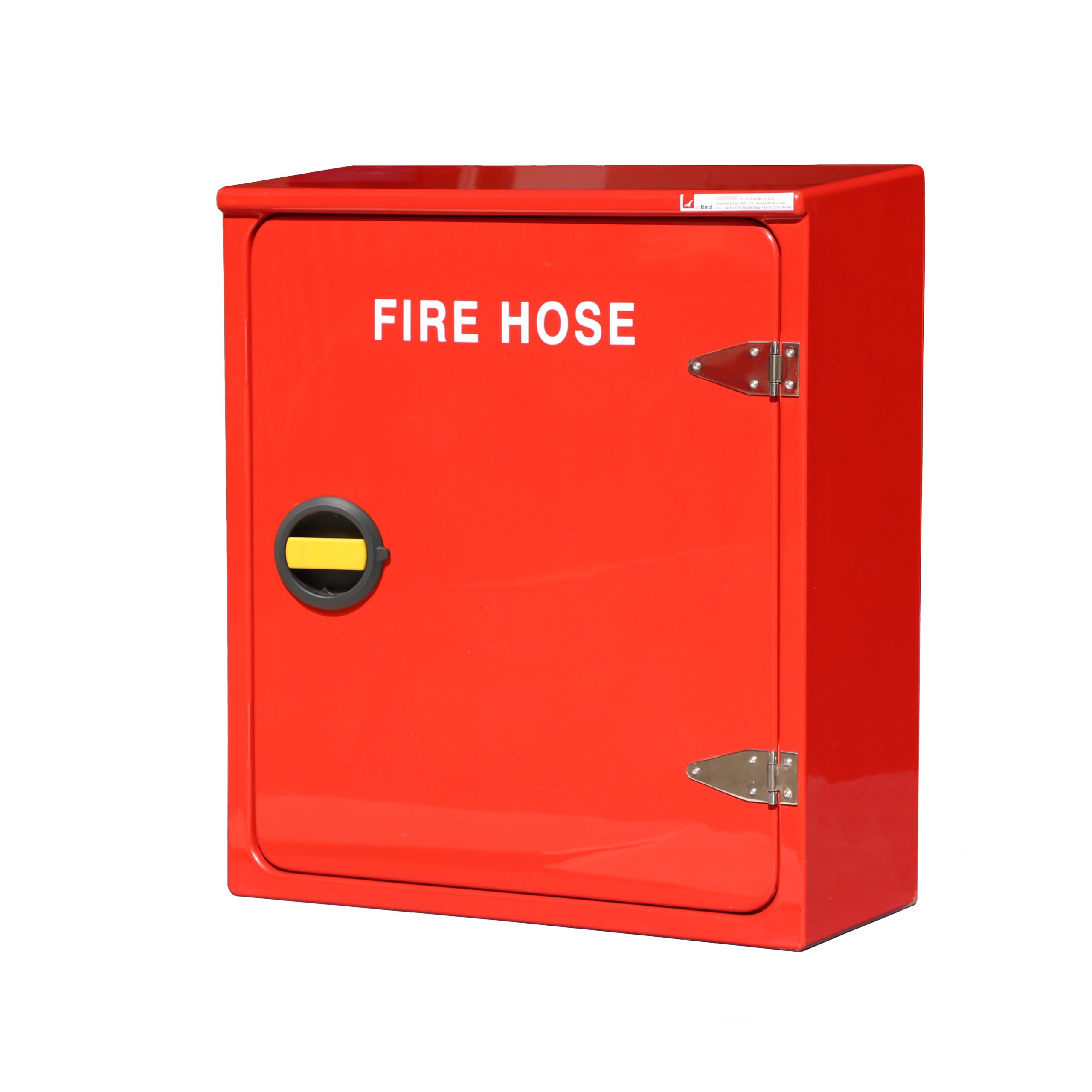 JB02HRS Fire hose reel cabinet by Jo Bird. Shown with door closed.