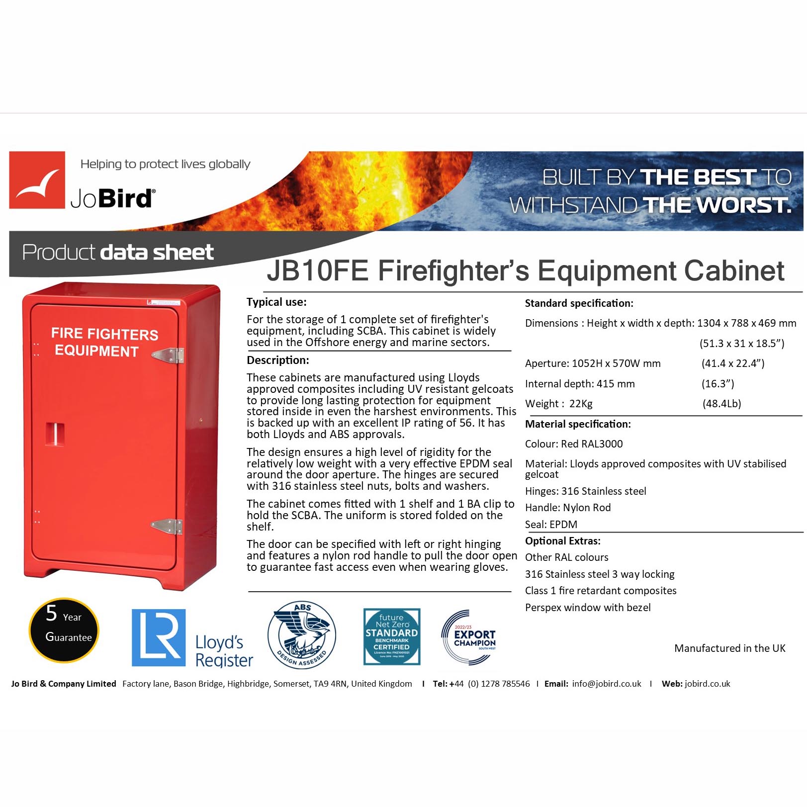 The JB10FE datasheet with all the dimensions and other details can be found lower down this page