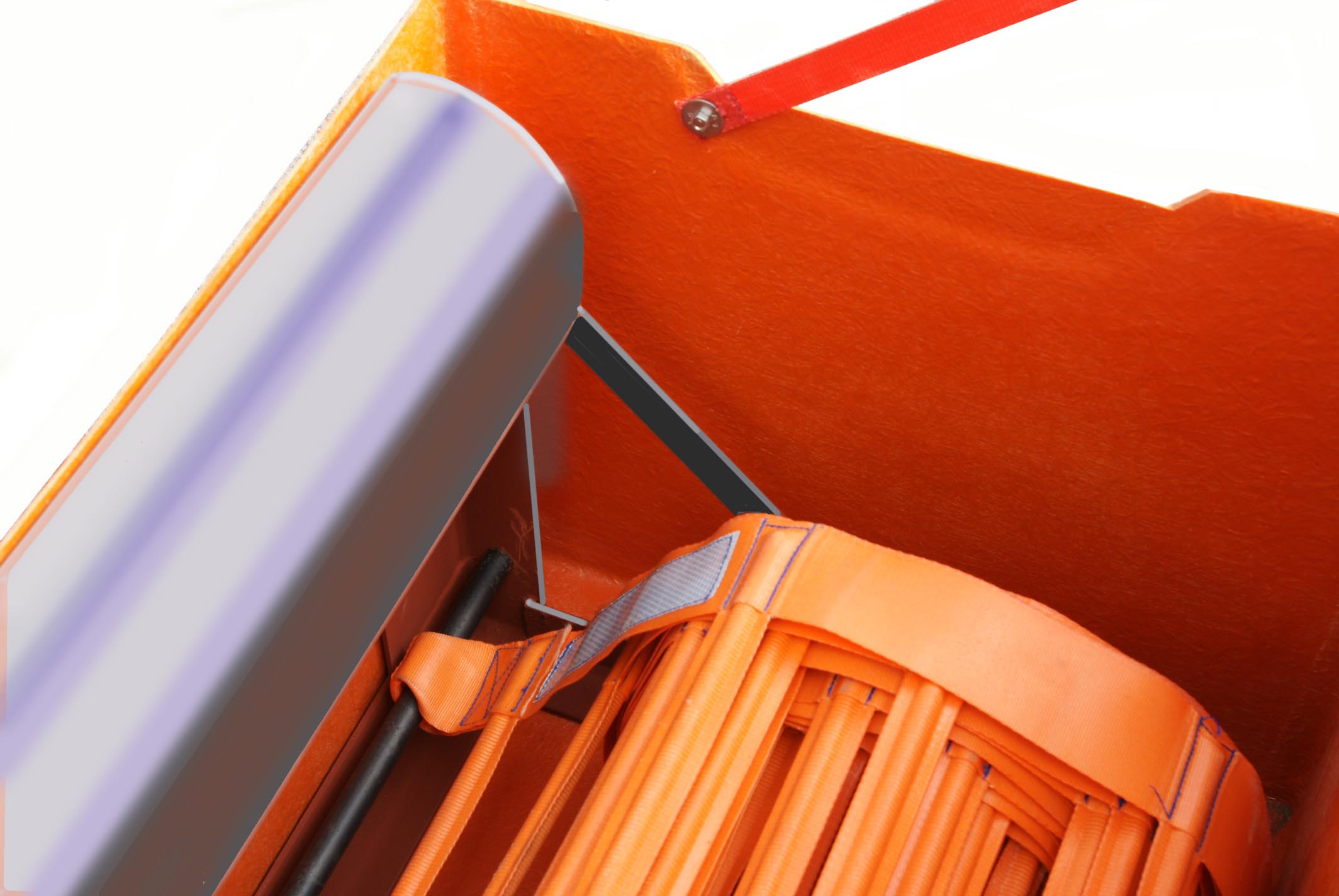 PB1O-FEL Fibrelight ladder chest showing how the ladder attaches to the 316 stainless steel frame.