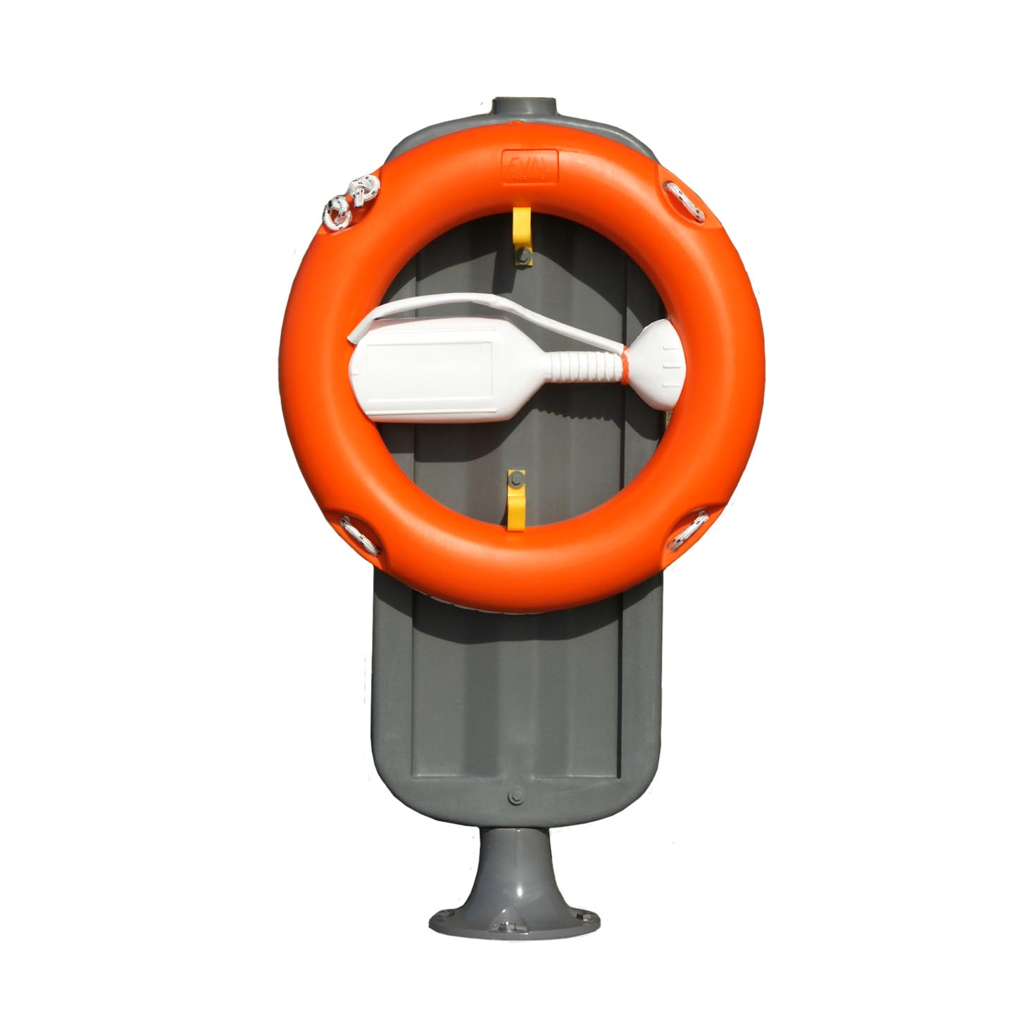 SOS601 by Jo Bird showing how the lifebuoy is fitted to the reverse side