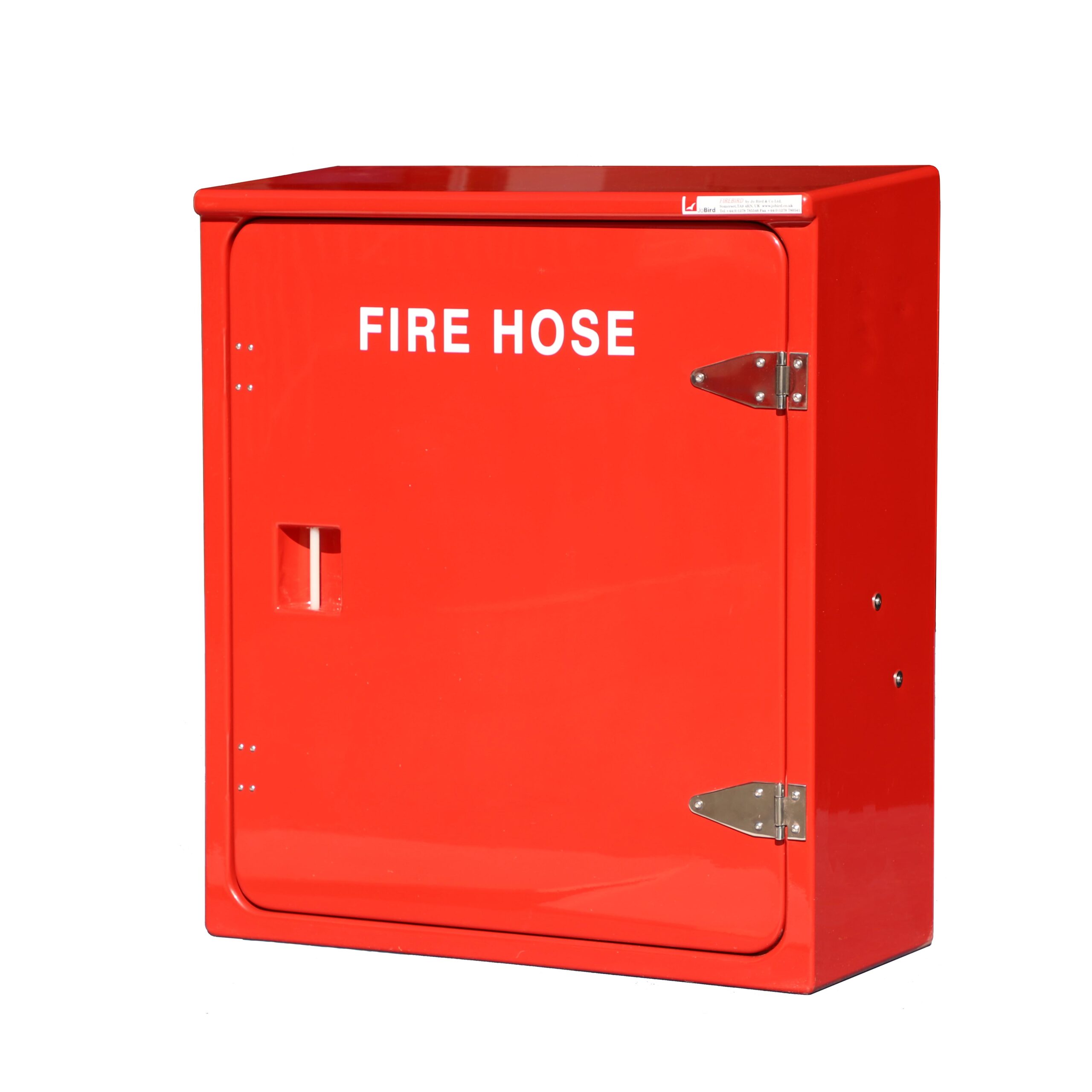 JB02HS Swinging Fire hose cabinet by Jo Bird. This version is manufactured in Dubai