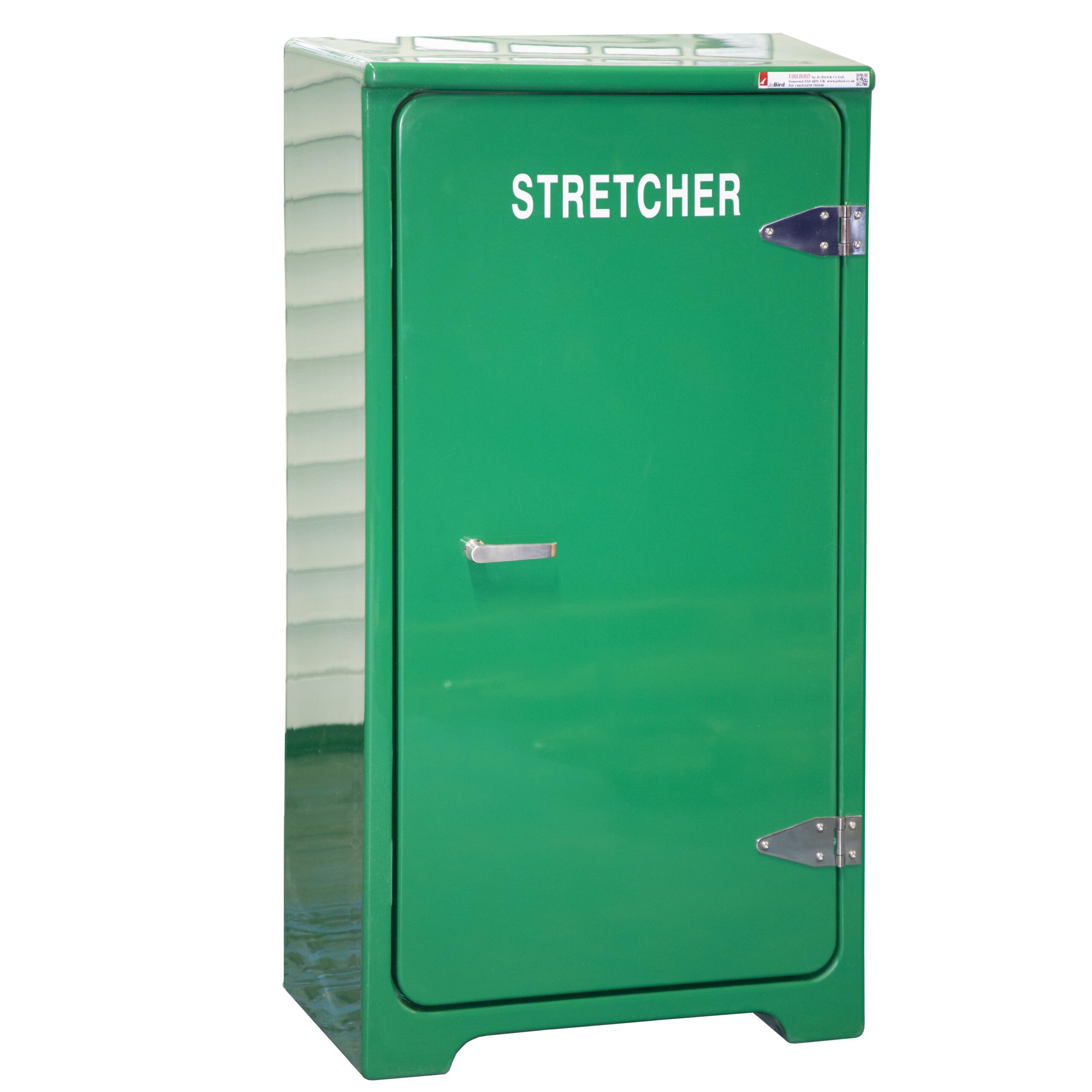 JB14 Stretcher cabinet by Jo Bird. Shown with optional 316SS 3 way door locking