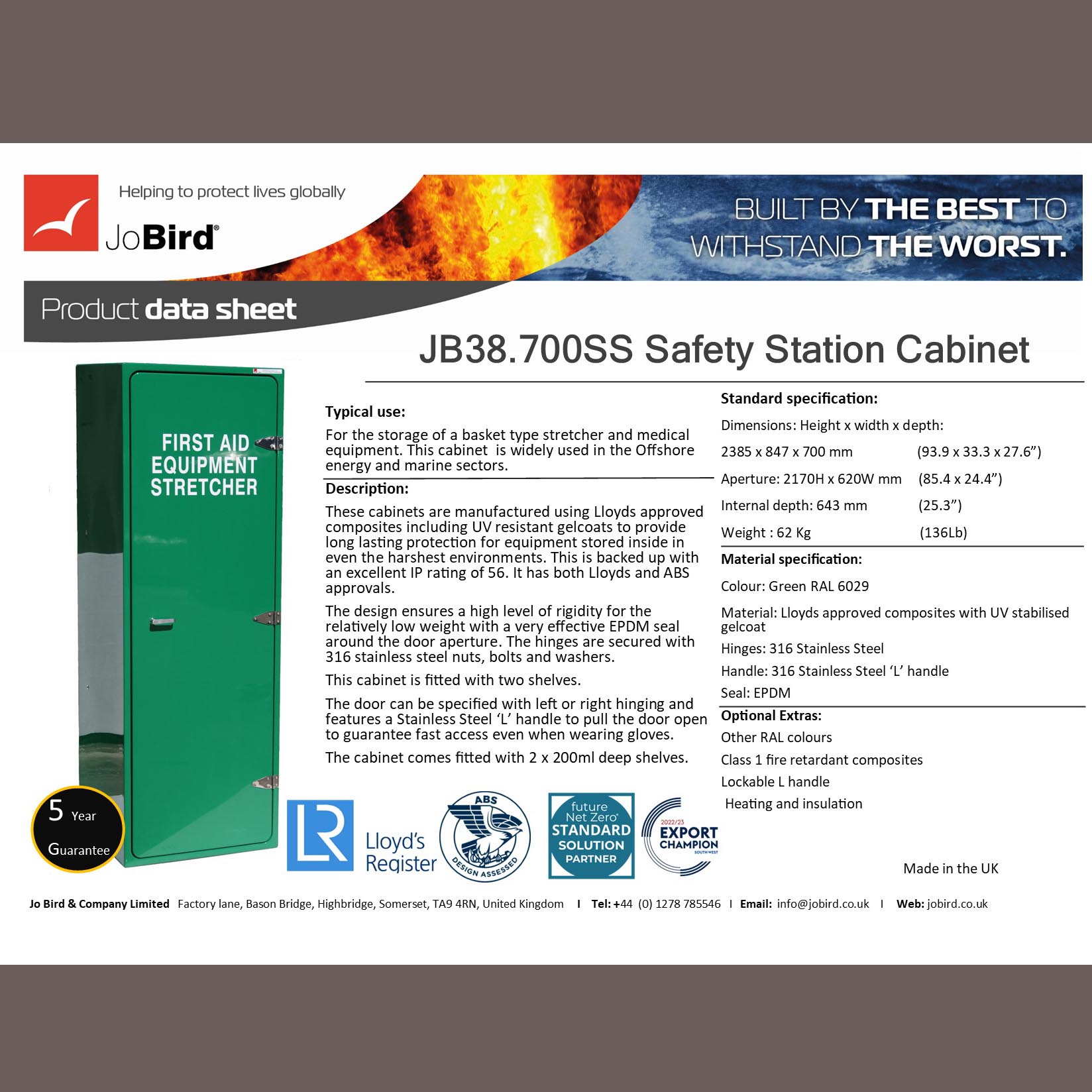 Safety Station Cabinet (JB38.700SS) - Image 3
