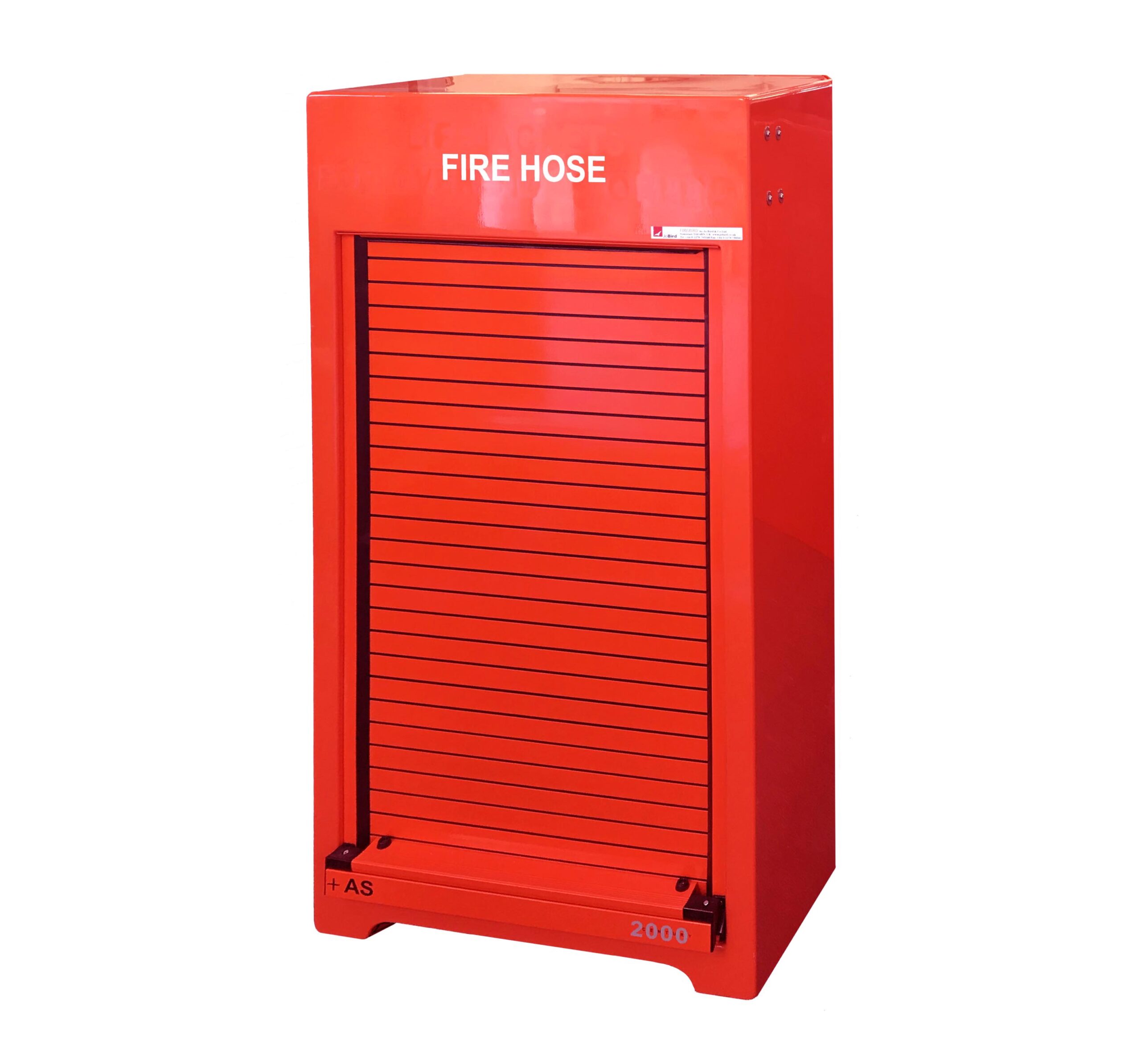 RS150H Fire hose cabinet by Jo Bird with roller door in the closed position