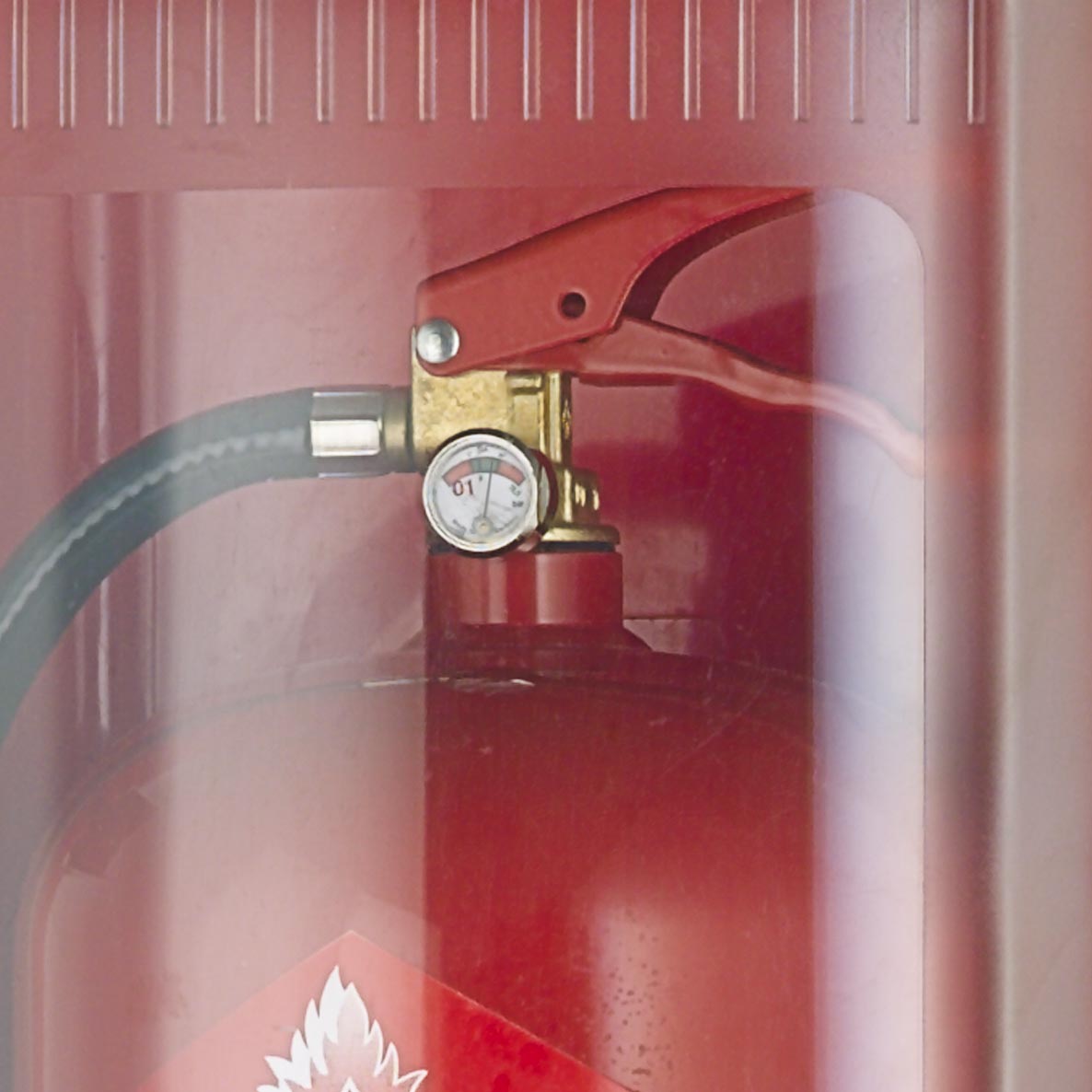 Gauge can easily be read without having to open the door