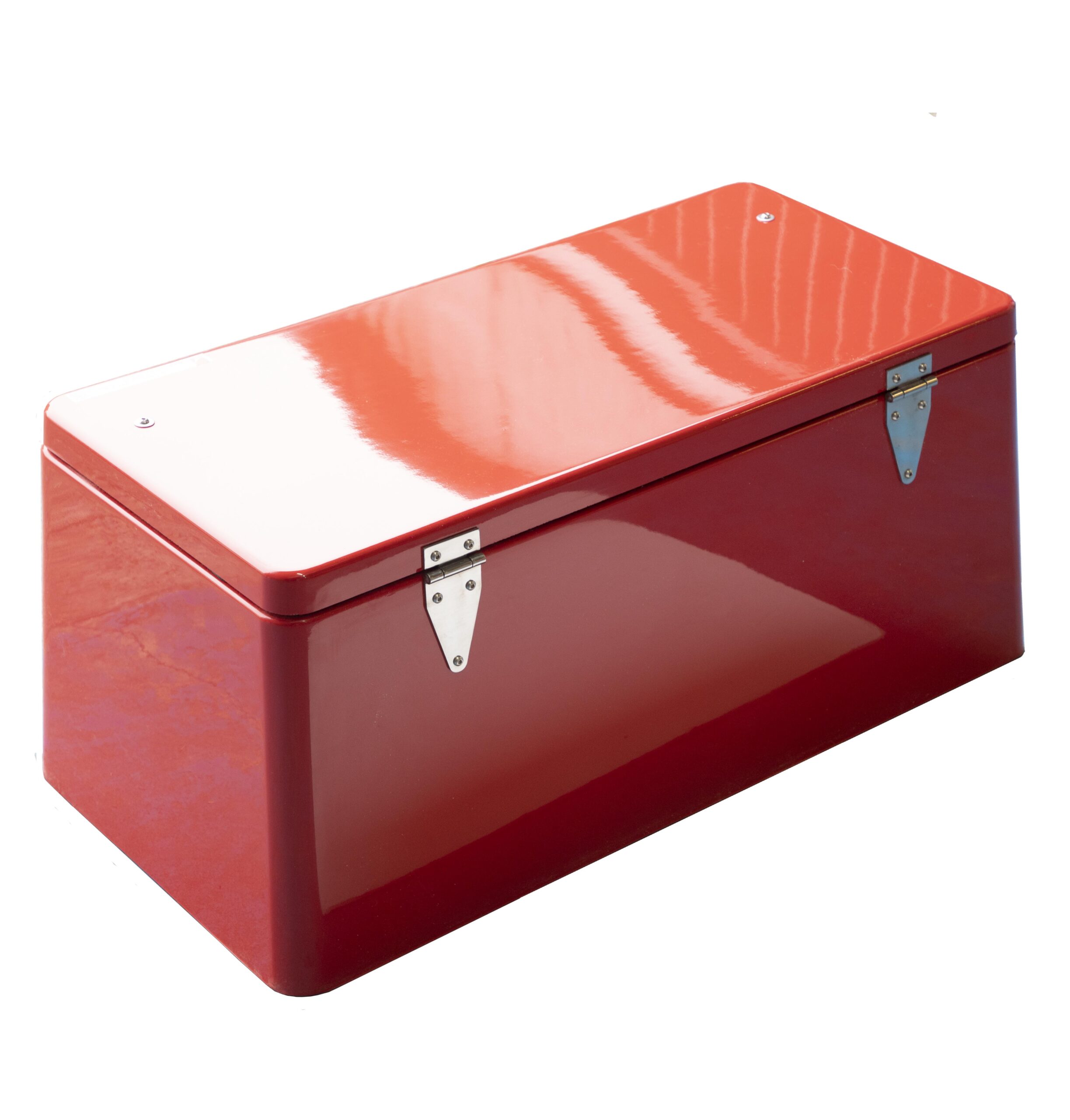 JB93 Fire fighting equipment chest showing lid hinges