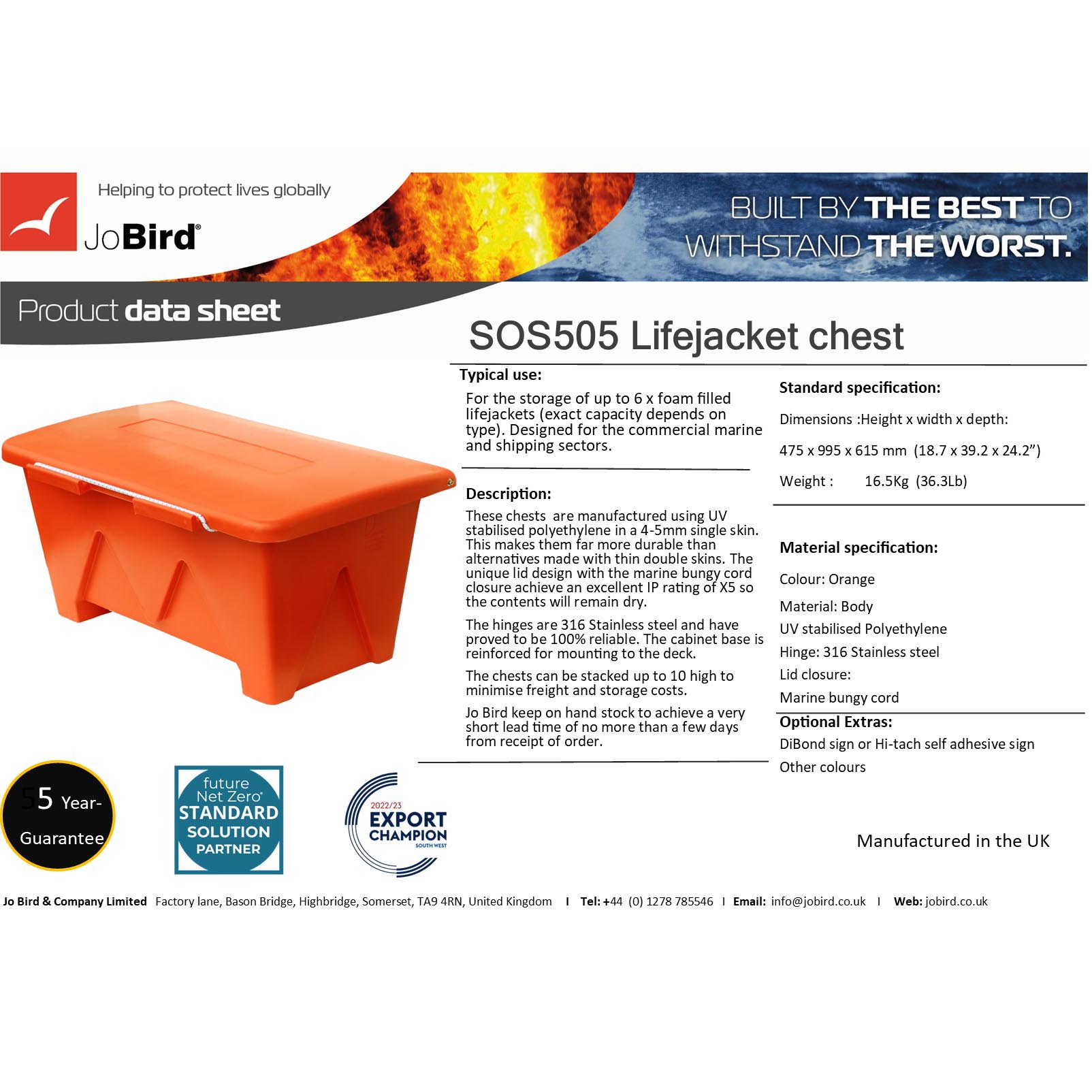 6 x Life jacket cabinet (SOS505) - Image 3