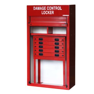 RS450DC Damage control locker by Jo Bird. Shown with roller door in the open position.