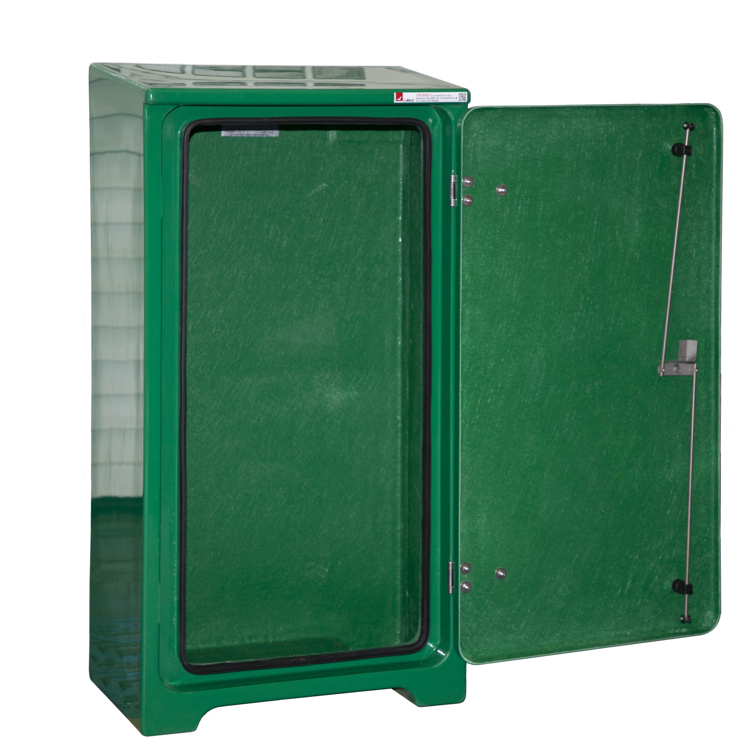 JB14 Stretcher cabinet with 3 way locking showing the door in the open position