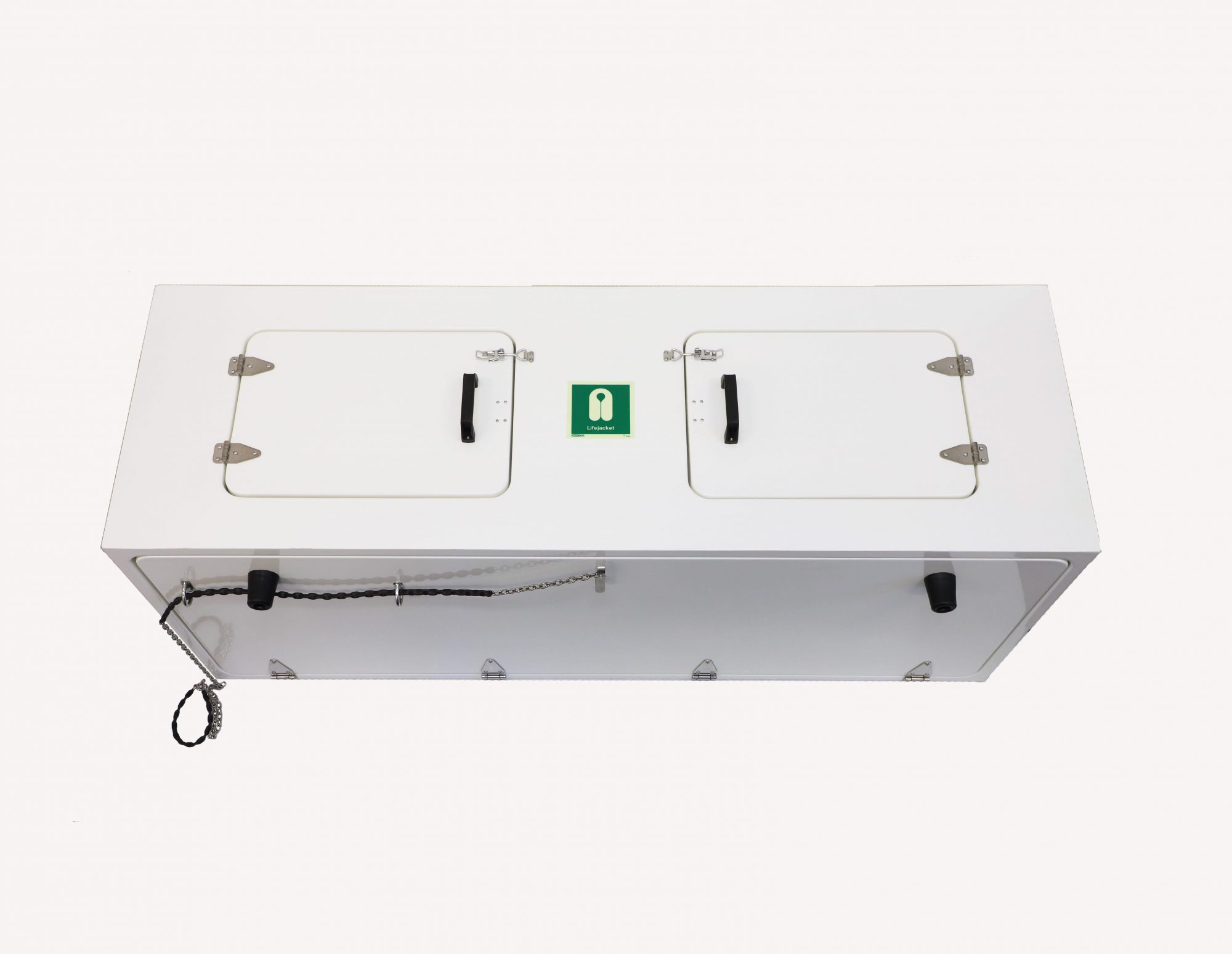 Overhead lifejacket locker W JB76 Overhead lifejacket chest in white